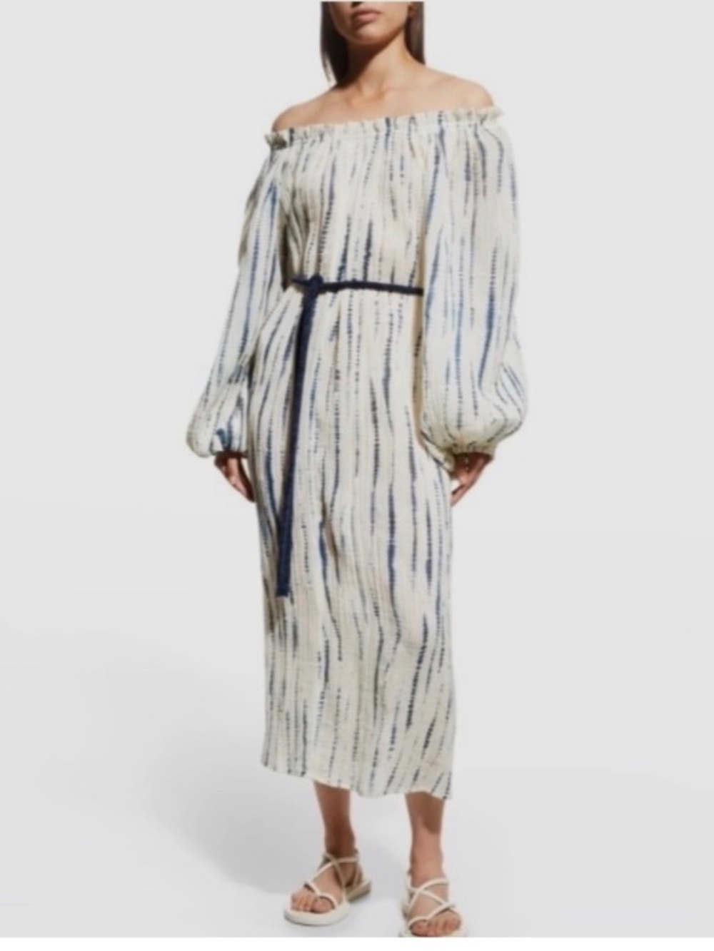 RARE TORY BURCH $898 Tie Dye Ruffle Midi Dress XS - Fits S/M NWOT - Picture 4 of 9